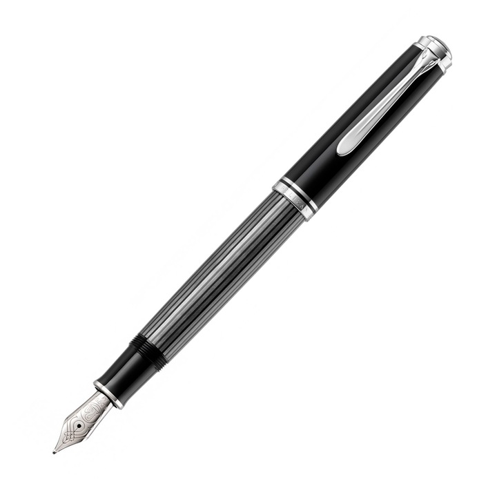 Pelikan Souveran M805 Streseman F, toll, Arany hegy 18K, Fekete/Csíkos