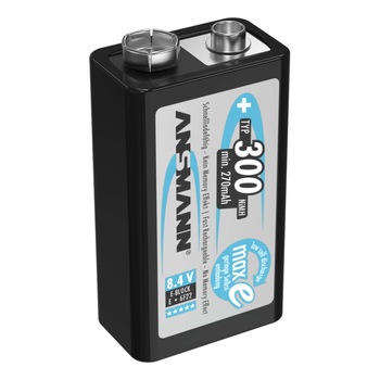 Acumulator Ansmann 9V 300mAh, blister 1 bucata Acumulator Ansmann 9V 300mAh, blister 1 bucata