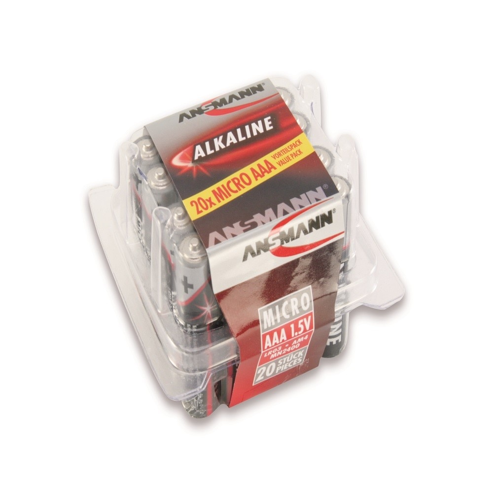 Baterii alcaline Ansmann Red AAA, R3, cutie 20 bucati 
