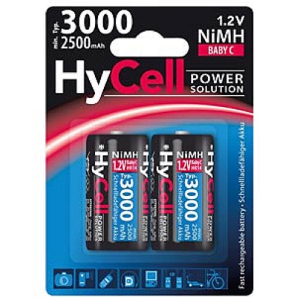 Acumulator HyCell C 3000mAh, blister 2 bucati