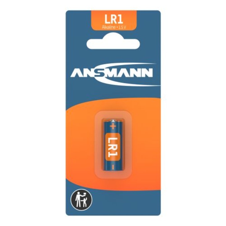 Baterii alcaline Ansmann LR1, 1,5V, blister 1 bucata