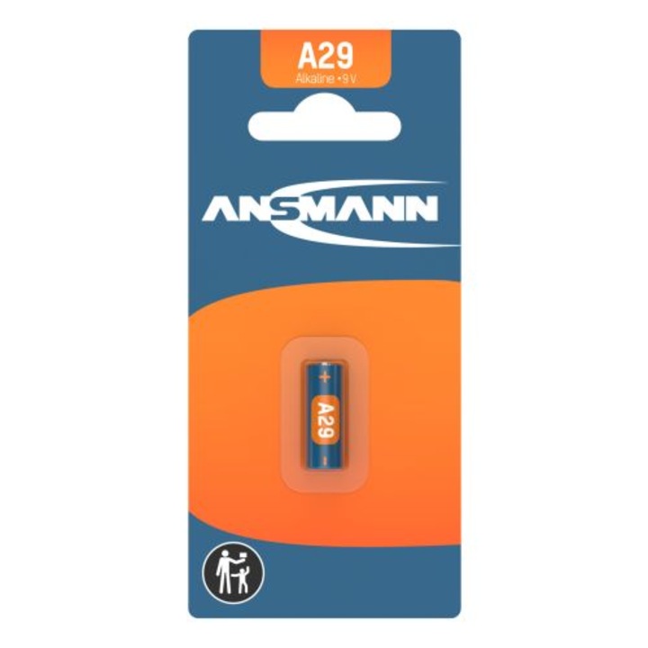 Baterii alcaline Ansmann A29, 9V, blister 1 bucata