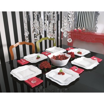Serviciu de masa Luminarc Authentic, 19 piese, Alb Serviciu de masa Luminarc Authentic, 19 piese, Alb