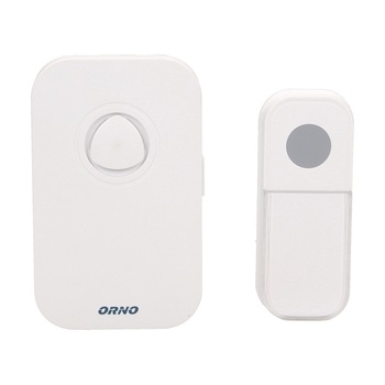 Sonerie wireless FADO AC ORNO OR-DB-KF-135, IP44, 230V, 80 m, 36 sonerii, control volum, alb Sonerie wireless FADO AC ORNO OR-DB-KF-135, IP44, 230V, 80 m, 36 sonerii, control volum, alb