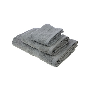 Set 3 prosoape, Decona, 450 GSM, 30x50 / 50x90 / 70x140 cm, Gri Set 3 prosoape, Decona, 450 GSM, 30x50 / 50x90 / 70x140 cm, Gri