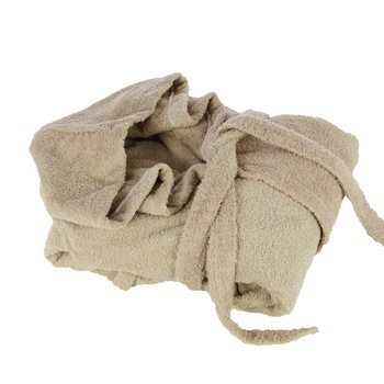 Halat de baie cu gluga, Decona, 400 gsm, Bej, М Halat de baie cu gluga, Decona, 400 gsm, Bej, М