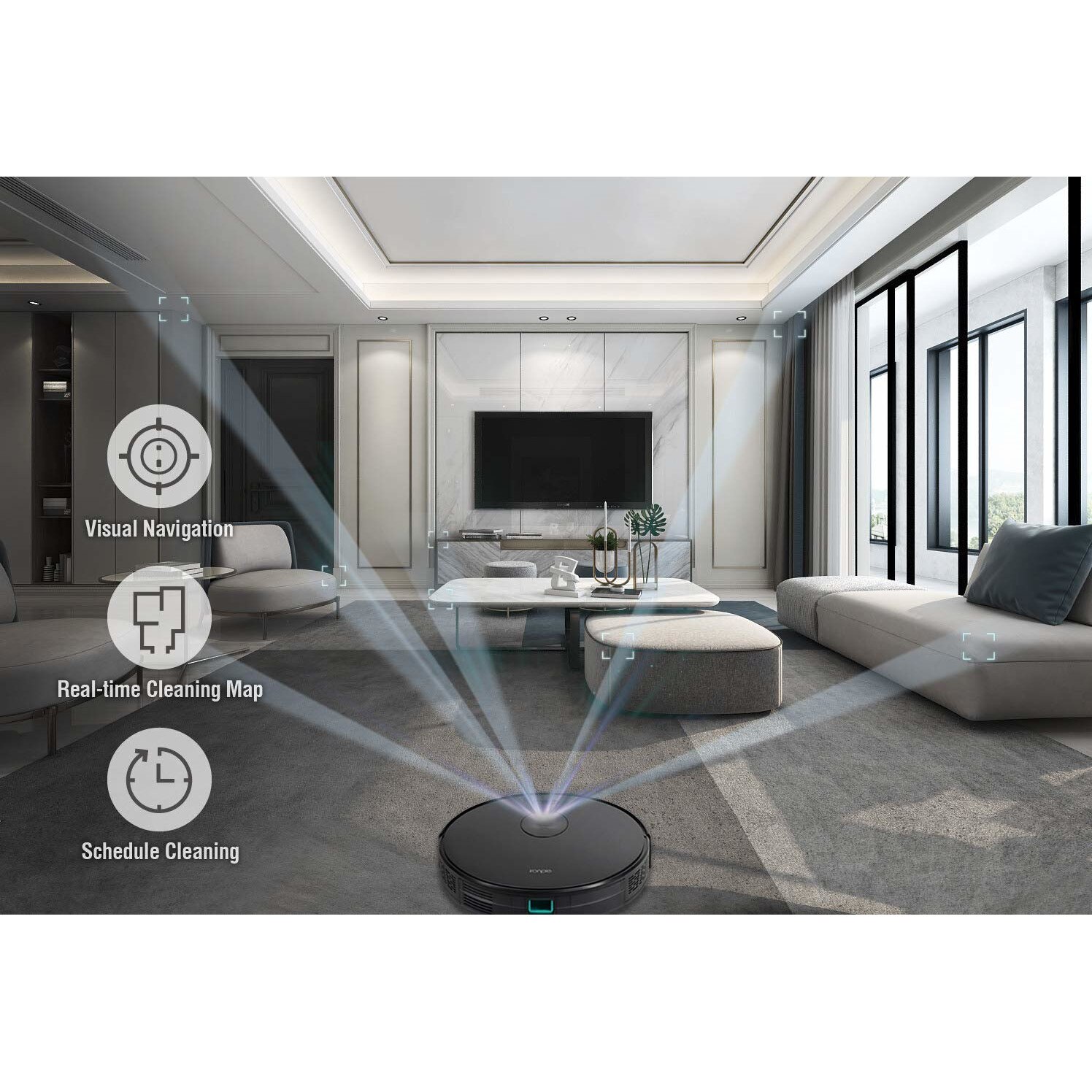 Прахосмукачка Trifo Ironpie m6+ Robot Vacuum Cleaner with Water Tank