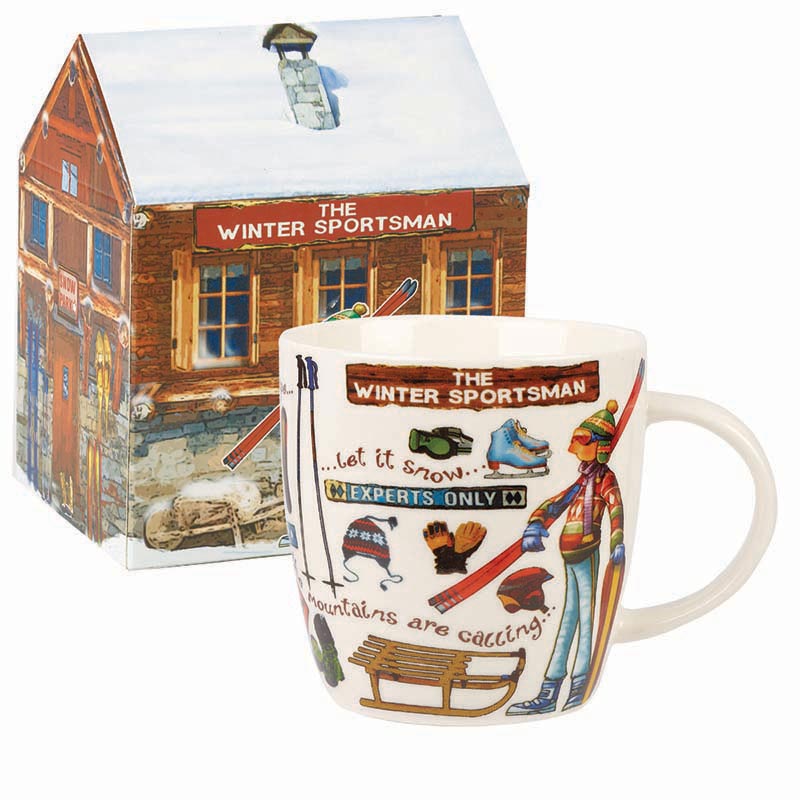 Cana Portelan Craciun CHURCHill, The Winter Sportsman, Cutie cadou, 400 ml