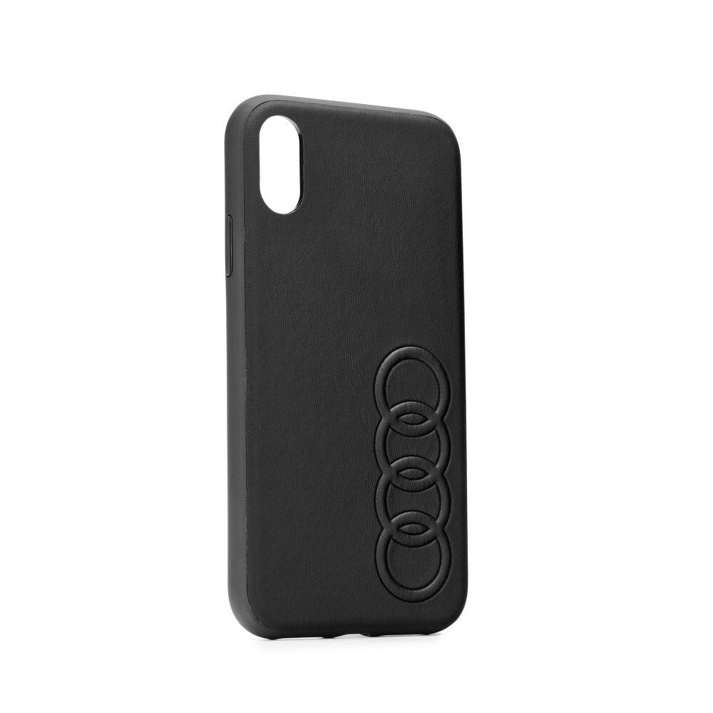 Husa Audi din piele Eco pentru iPhone SE 2 (2020), Negru