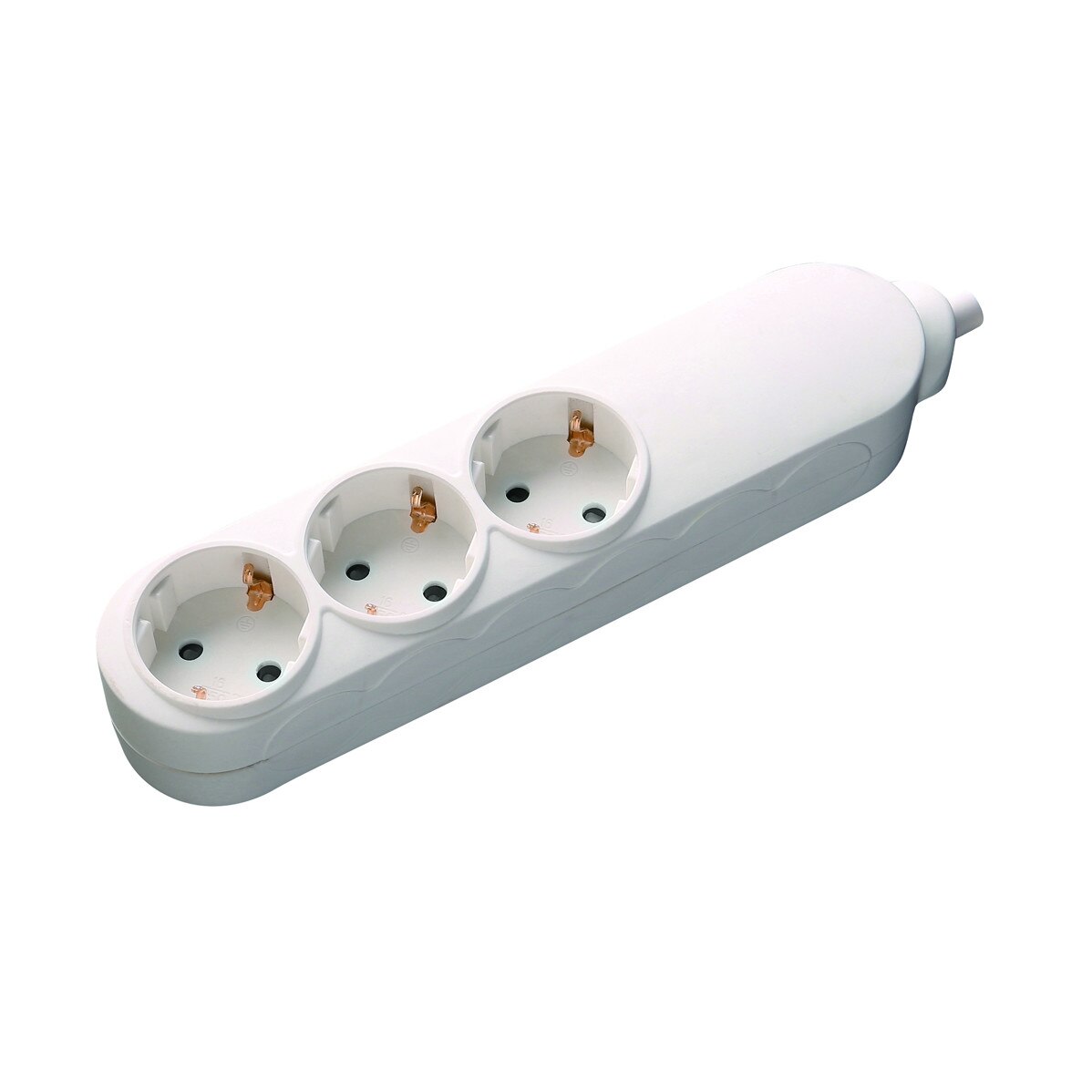 Prelungitor WELL, 3 prize, 3 metri, 3 x 1.5mm², 16A, 3680W, 250V, alb, IP20
