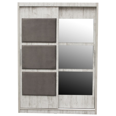 Dormitor Kring Antiq, pat 160x200,Dulap 2 usi glisante, pin antic