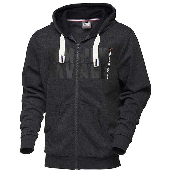 Hanorac Savage Gear Simply Savage Raw Zip, Negru