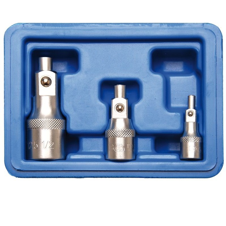 Set 3 prelungitoare BGS magnetice 1/2,3/8,1/4