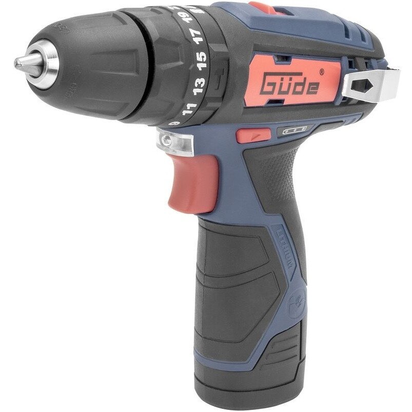 Masina de gaurit si insurubat de impact cu doi acumulatori BSB 12-201-20K 25 Gude GUDE58606, 12 V, 2 Ah