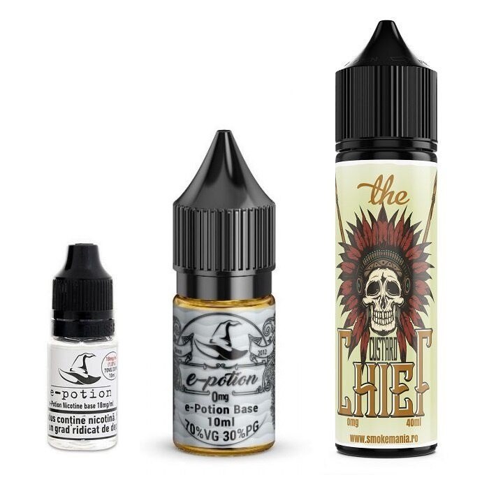 Pachet Lichid tigara electronica premium Custard Chief 3mg 60ml cu nicotina , Lichid Tigara Electronica premium cu nicotina Smokemania Lichid tigara electronica