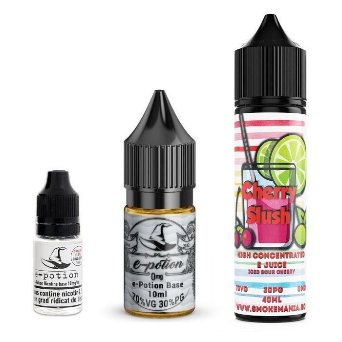 Pachet Lichid tigara electronica premium CHERRY SLUSH 3mg 60ml cu nicotina , Lichid Tigara Electronica premium cu nicotina Smokemania Lichid tigara electronica
