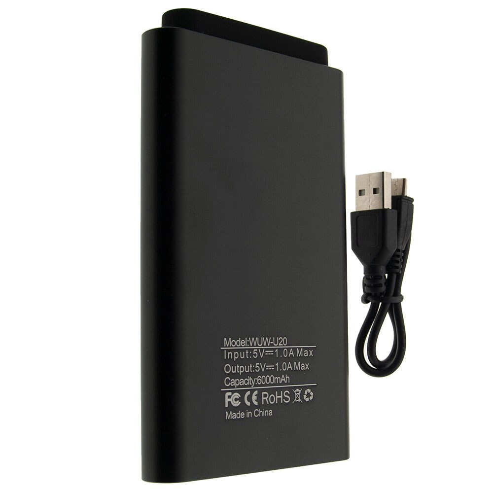 Acumulator extern WUW-JLW Power Bank 6000 mAh, Negru