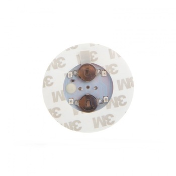 Decoratie autocolanta cu LED, 4 RGB SMD, pentru sticla cu baterii 2 x CR 1220, dimensiuni Ø60 x 3 mm, 3 jocuri de lumini Decoratie autocolanta cu LED, 4 RGB SMD, pentru sticla cu baterii 2 x CR 1220, dimensiuni Ø60 x 3 mm, 3 jocuri de lumini