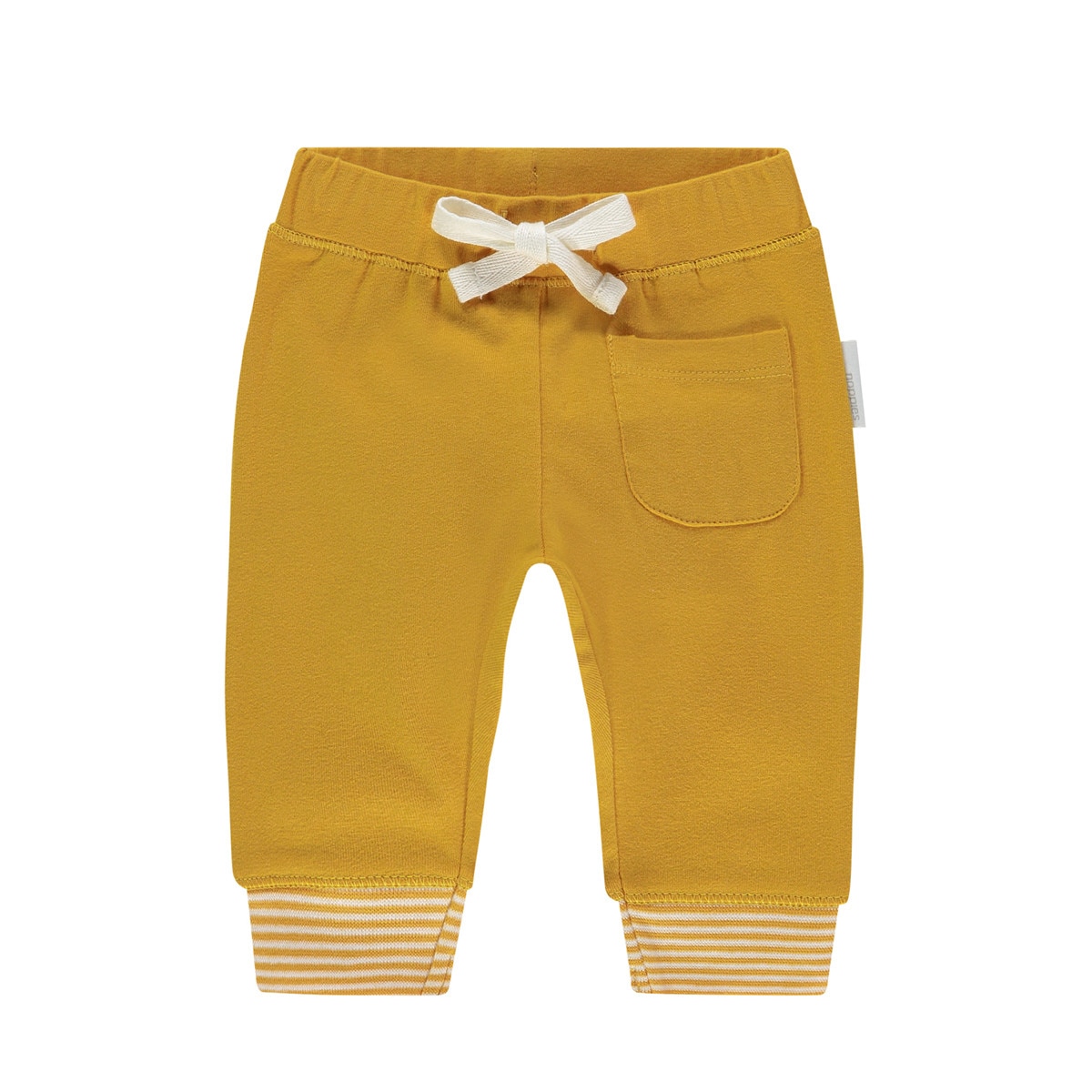 Pantaloni bebe, Noppies, bumbac organic, Quaqua, galben, Galben mustar
