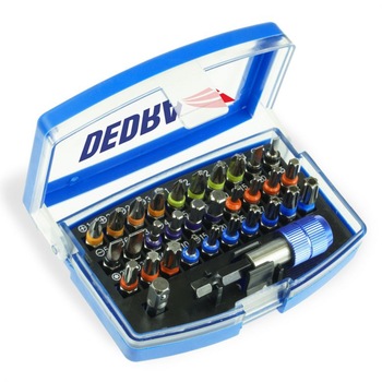 Set biti 1/4 cu adaptor magnetic , 32 buc, Dedra Set biti 1/4 cu adaptor magnetic , 32 buc, Dedra