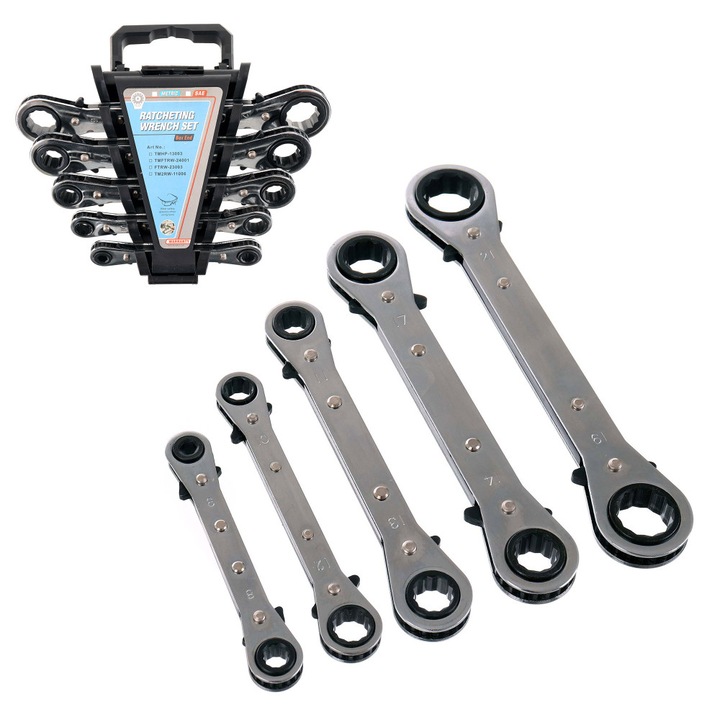 Комплект зъбчати ключове с тресчотка JC1120 5 бр. 6-21мм