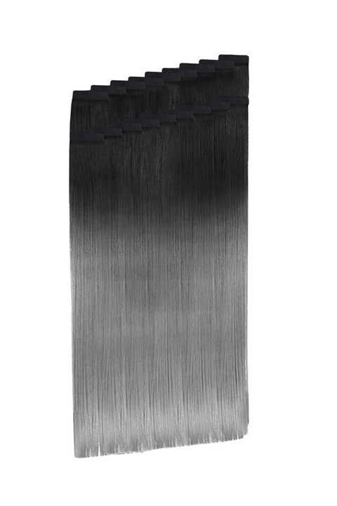 Extensii Par Natural TAPE IN AMORA Ombre Negru/Gray