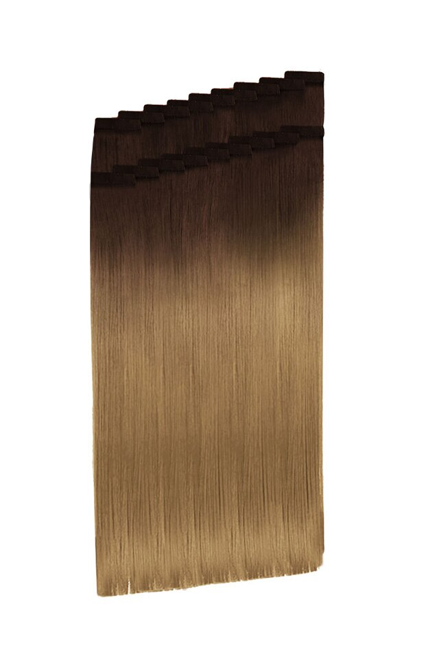 Extensii Par Natural TAPE IN AMORA Ombre Saten/Blond Miere 50 cm