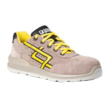 Pantofi de protectie Galena, S1P SRC, cu bombeu si lamela antiperforare din otel, talpa antiderapanta, Bej/Galben, marime 42 Pantofi de protectie Galena, S1P SRC, cu bombeu si lamela antiperforare din otel, talpa antiderapanta, Bej/Galben, marime 42