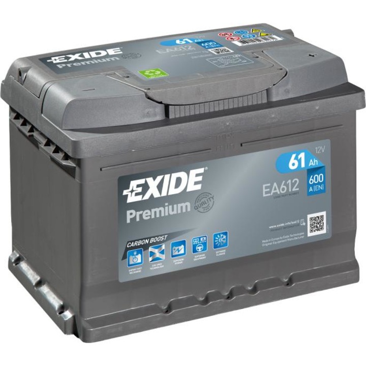 Baterie auto Exide Premium 61 Ah EA612
