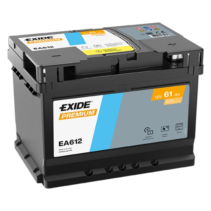 Baterie auto Exide Premium 61 Ah EA612