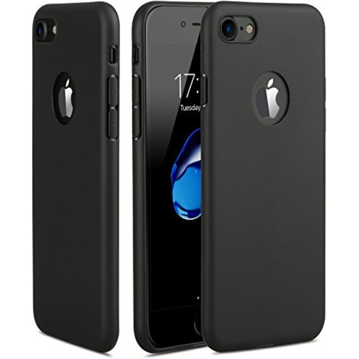 Кейс за Apple iPhone 7, GloMax Perfect Fit черен мат