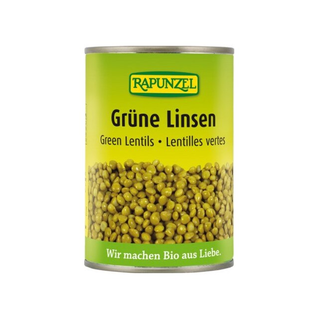 Linte verde in doza Bio Rapunzel 400 g