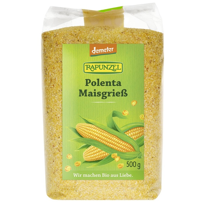 Gris de porumb pentru mamaliga bio, 500g, Rapunzel