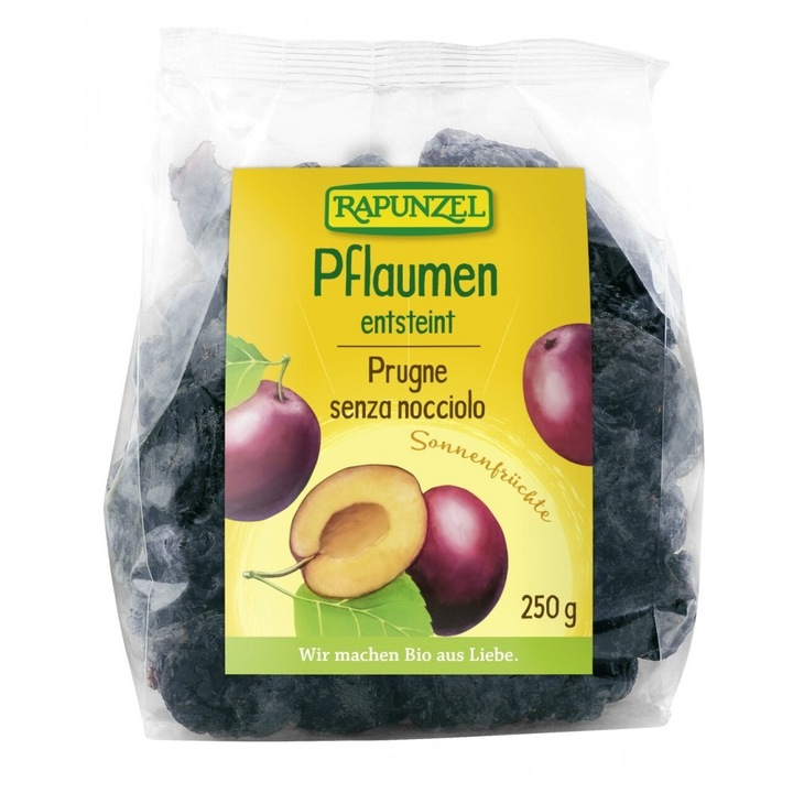 Prune fara samburi bio, 250g, Rapunzel