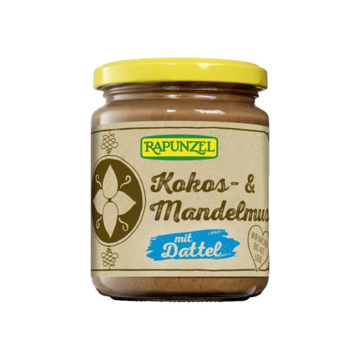 Crema cu cocos, migdale si curmale bio, 250g, Rapunzel