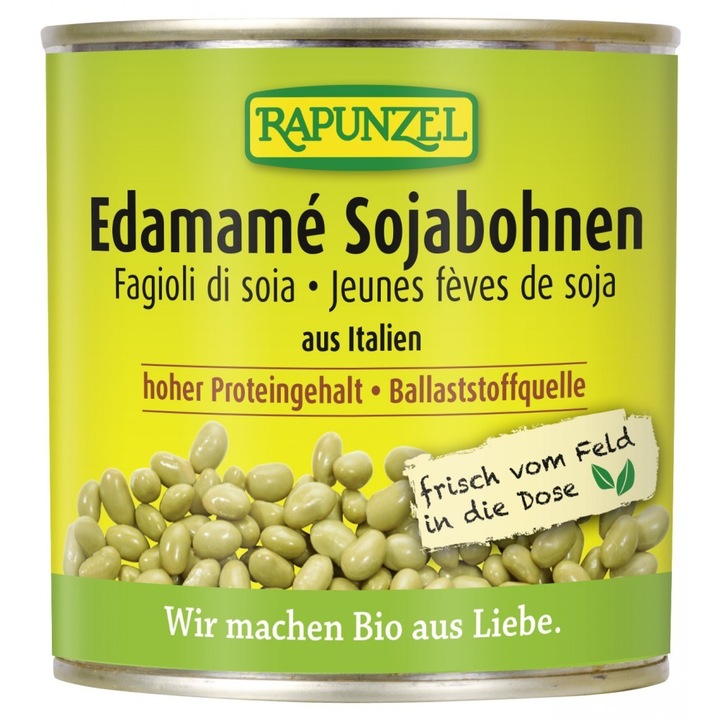 Soia edamame in conserva bio, 200g, Rapunzel
