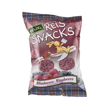 Snacks din orez cu zmeura si afine Fara Gluten Bio Linea natura 50 g Snacks din orez cu zmeura si afine Fara Gluten Bio Linea natura 50 g