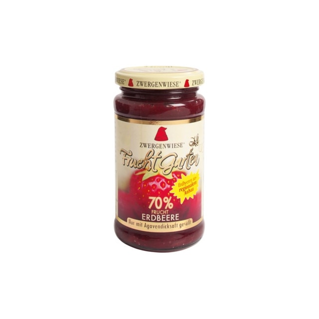 Gem de capsuni indulcit cu nectar de agave Fara Zahar Bio Zwergenwiese 225 g