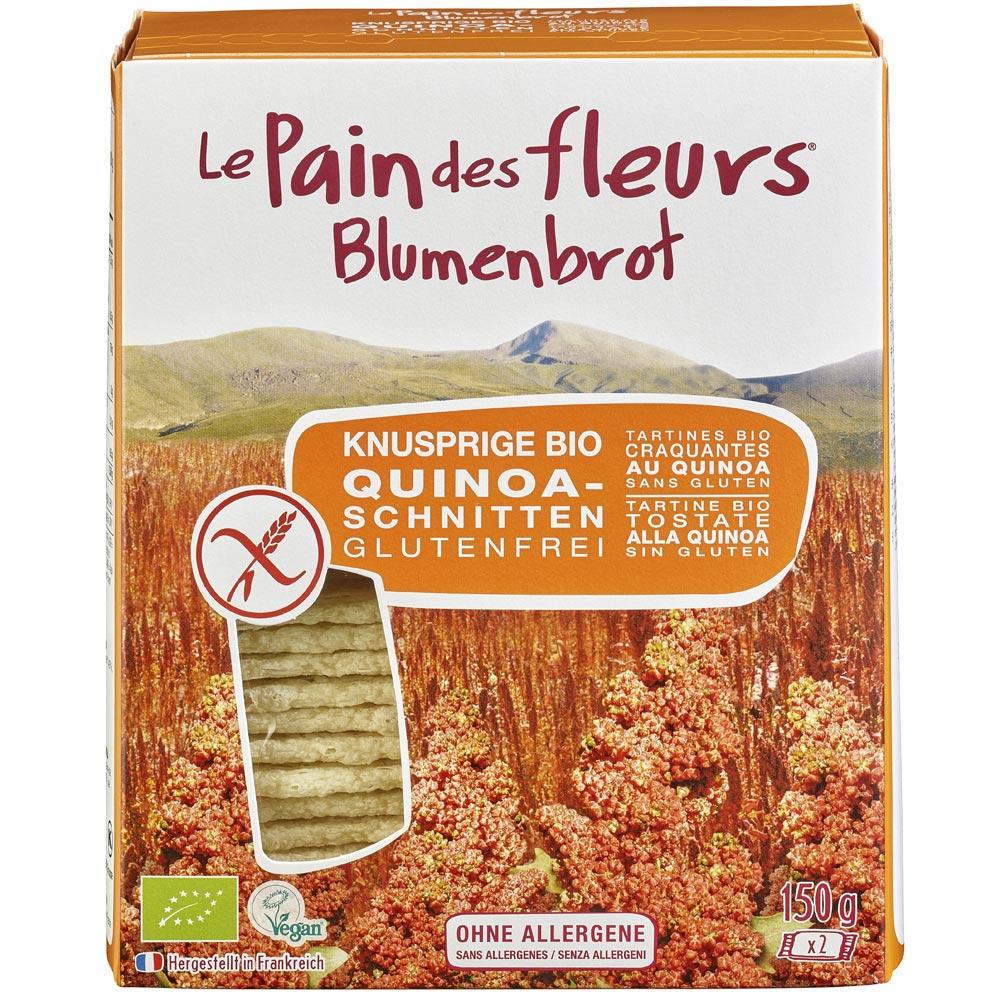 Felii crocante din faina de orez cu quinoa, fara gluten, ECO 150 g (2 x 75 g) - Le Pain des fleurs