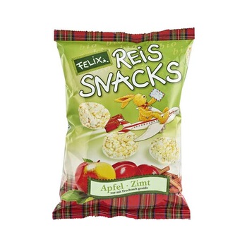 Snacks din orez cu mere si scortisoara Fara Gluten BioLinea natura 50 g Snacks din orez cu mere si scortisoara Fara Gluten BioLinea natura 50 g