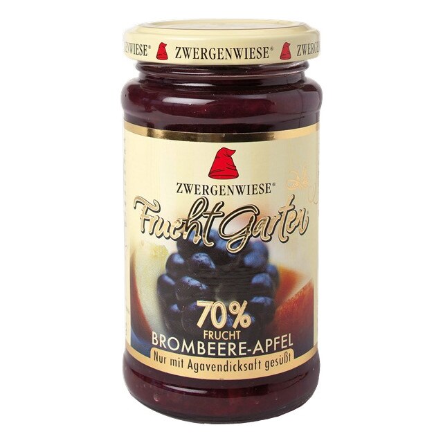 Gem de mure si mar indulcit cu nectar de agave Fara Zahar Bio Zwergenwiese 225 g