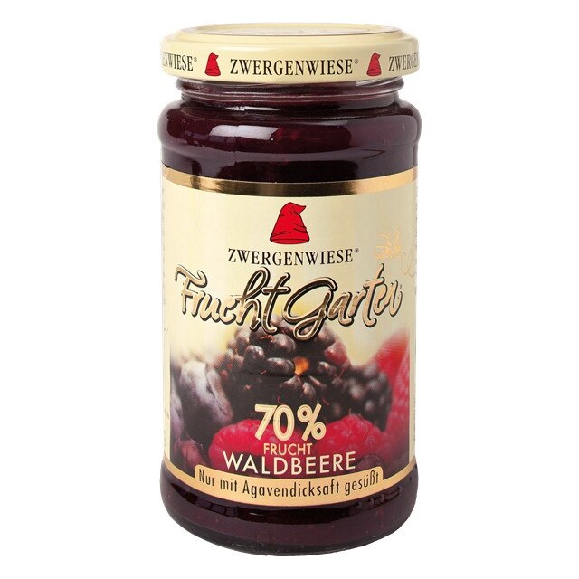 Gem de fructe de padure indulcit cu nectar de agave Fara Zahar Bio Zwergenwiese 225 g