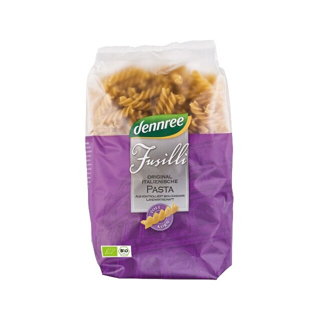 Fusilli din grau dur integrale Bio Dennree 500 g