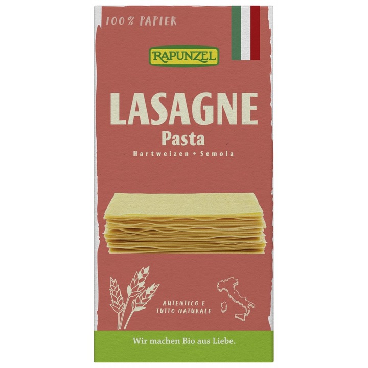 Lasagna semola bio, 250g, Rapunzel