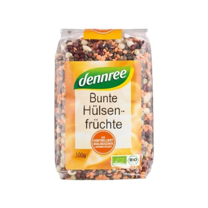 Mix colorat din leguminoase bio, 500g, Dennree