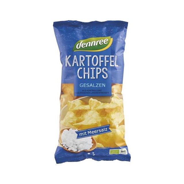 Chipsuri din cartofi cu sare Bio Dennree 125 g