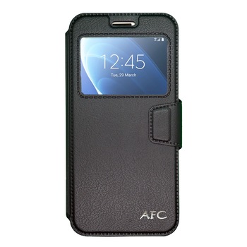 Husa Samsung Galaxy J5 (2017) | J530, tip carte cu inchidere magnetica, Flip-View Stand - NEAGRA Husa Samsung Galaxy J5 (2017) | J530, tip carte cu inchidere magnetica, Flip-View Stand - NEAGRA