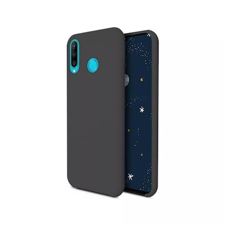 Husa din silicon mat pentru Huawei P30 Lite, Negru