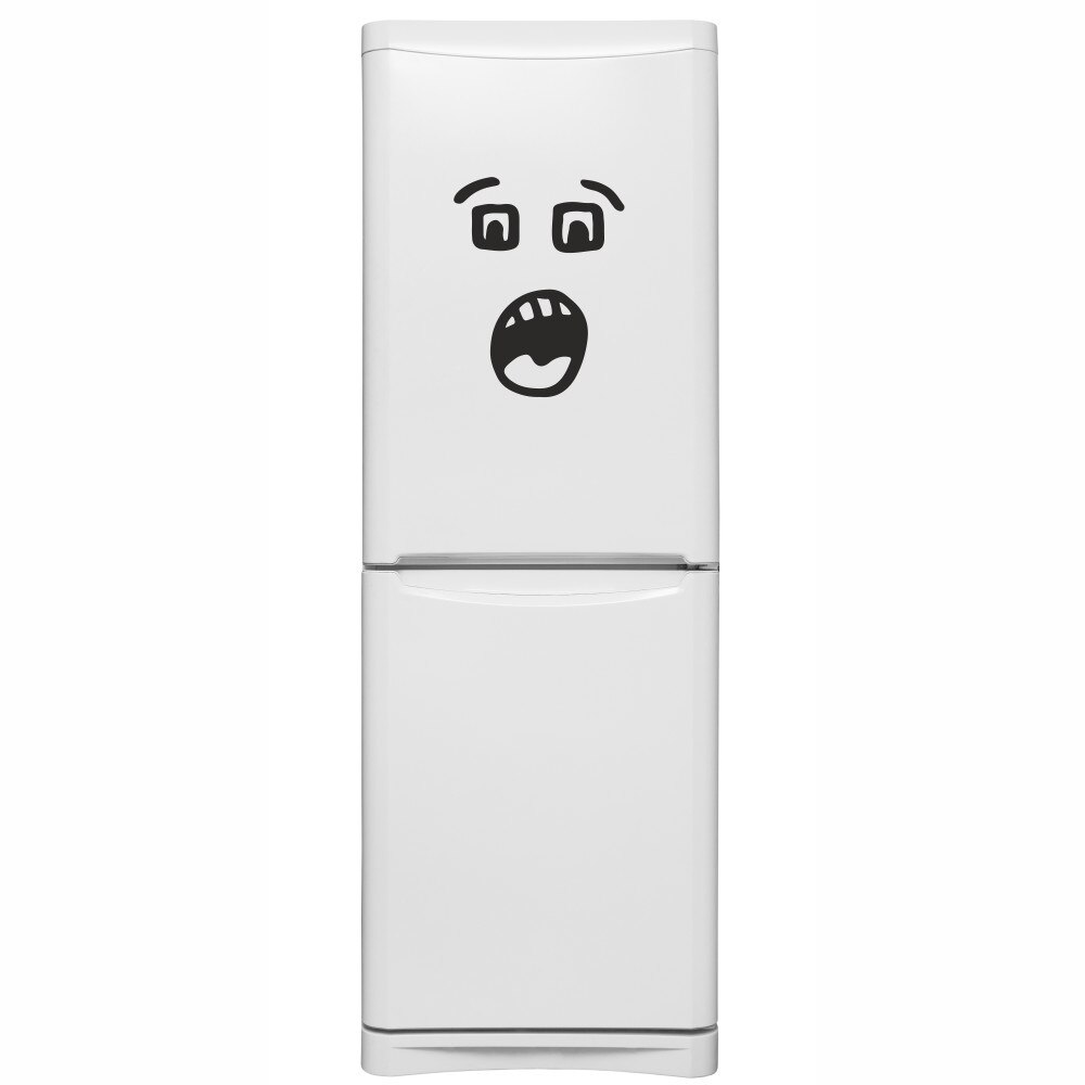 Sticker decorativ pentru perete modern, bucatarie, frigider sau camera copilului, Love, Smiley, emoji care tipa, Negru, 31 x 40 cm