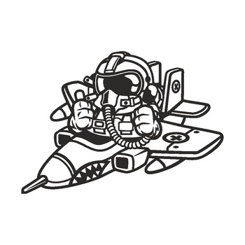 Sticker decorativ modern, Pentru camera copiilor, Benzi desenate, Animatie, Avion Razboi cu Pilot, PVC autocolant, Negru, 100 x 70 cm Sticker decorativ modern, Pentru camera copiilor, Benzi desenate, Animatie, Avion Razboi cu Pilot, PVC autocolant, Negru, 100 x 70 cm